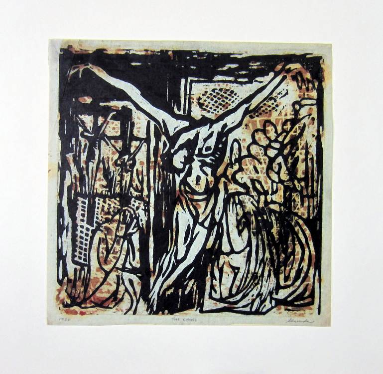 The Cross a lino cut by Arthur Secunda