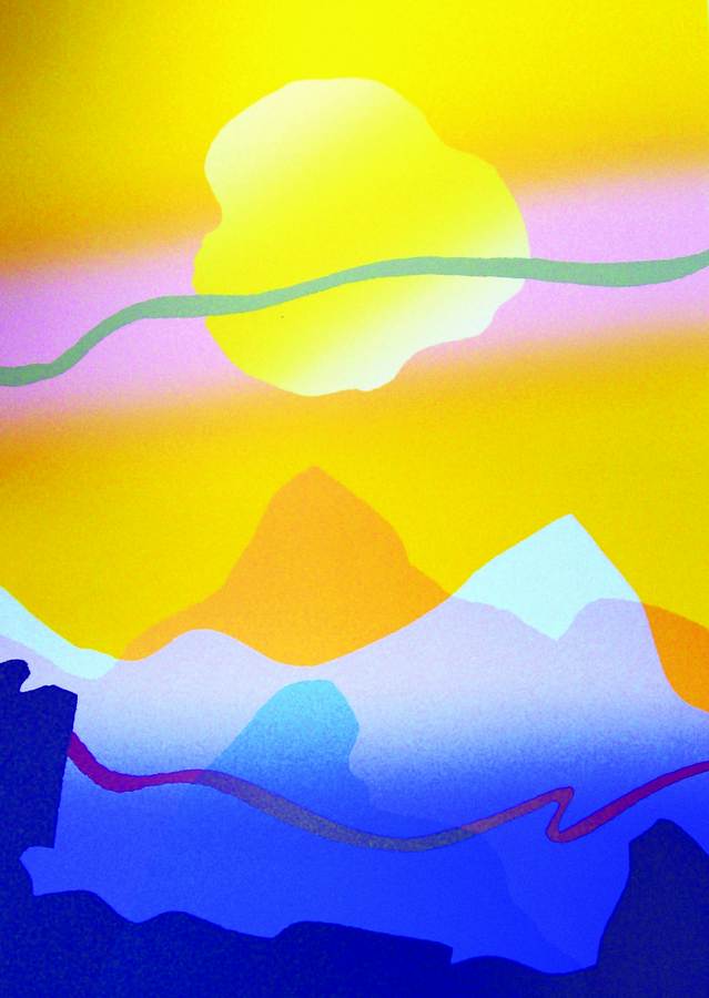 A Good Morning a silkscreen-colograph print by Arthur Secunda
