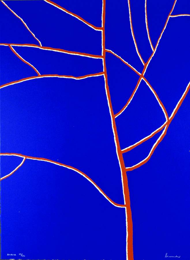 Acacia a silkscreen print by Arthur Secunda