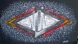 Blizzard a mixed media with oil on board by Arthur Secunda