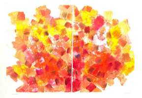 Sun Rays a monotype print by Arthur Secunda